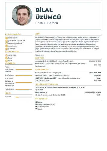 Kuaför Cv Örnekleri cv indir